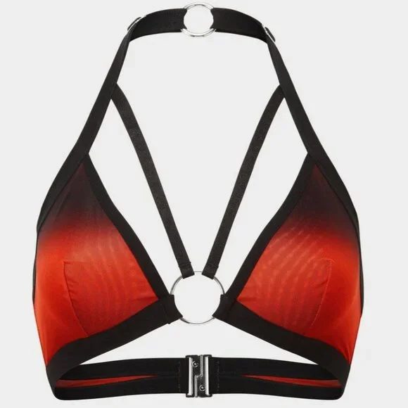 Killstar ✦ Dazzling Performance Bra & Panty Set ✦ Red Black Strappy Gothic NWT